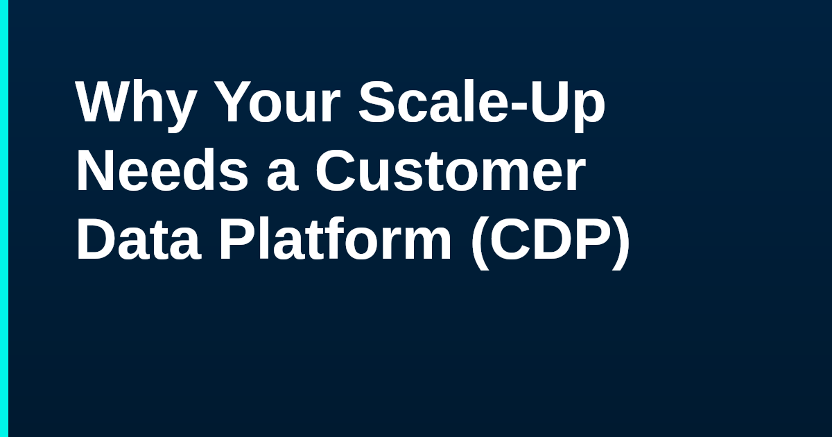 Why Your Scale-Up Needs a Customer Data Platform (CDP)