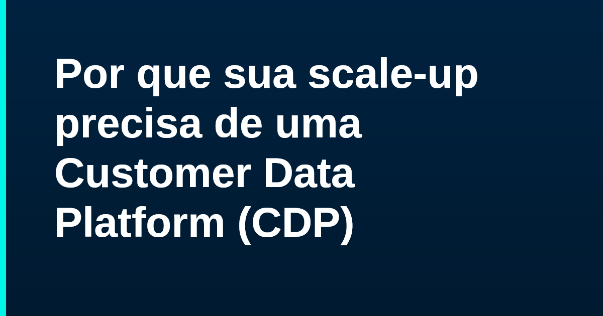 Por que sua scale-up precisa de uma Customer Data Platform (CDP)